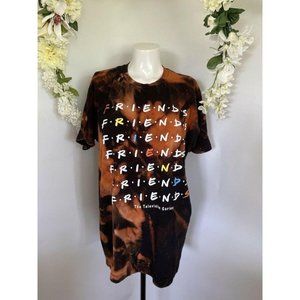Friends The TV Series Black‎ Orange Tie Dye T-Shirt